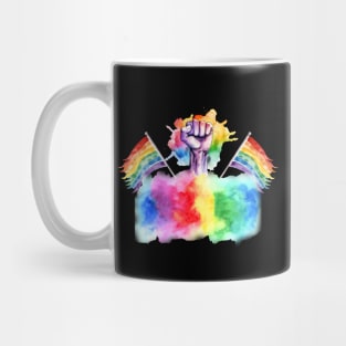 LGBTQIA+ Pride Rainbow Gradient Watercolor T-Shirt Mug